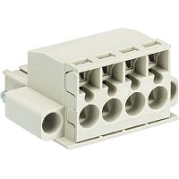 Розеточный разъем, угловой, на кабель, с монтажными фланцами, шаг 5,08 мм, 12 полюсов, номинальное сечение: 2,5 мм кв., пружинная фиксация провода, 400V, 12А, с маркировкой, цвет: серый, серия 8213 BFK F | код 25.841.1253.0 | Wieland