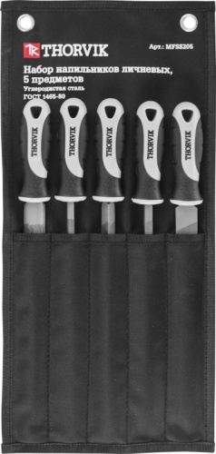 MFSS205 Набор напильников личневых, 200 мм, 5 предметов | код MFSS205 | Thorvik