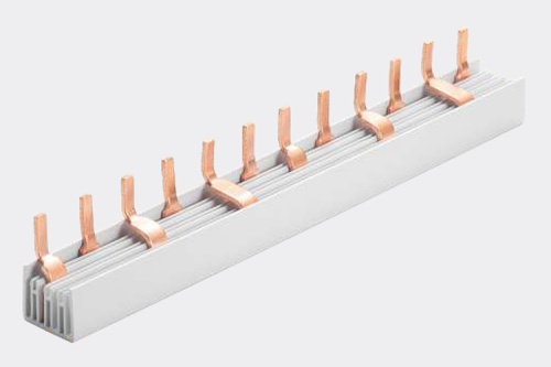 Шинка гребенчатая S-3L+N-1000/10, тип штырь, (L1-N-L2-N-L3-N)-54Mod., 10mm?, 63A, 230/415V, 1000mm | код KS55410 | KASEEY
