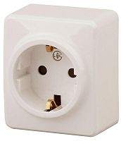 Розетка 1-м ОП Эра Эксперт 11-2203-02 16А IP20 250В 2P+E Schuko сл. кость | Код. Б0020686 | ЭРА