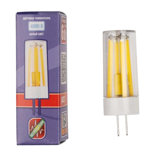Лампа светодиодная филаментная LED G4 PRO 6w  4000K белый 500Lm 230V Jazzway | код 5062467 | JazzWay фото 3