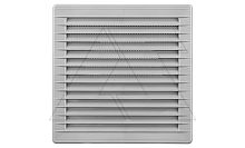 Решетка вентиляционная с сеткой квадратная 170х170мм с круглым выводом O100мм, пластик, серый | код 02-251 | airRoxy