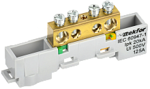 TEKFOR Шина PE земля неизолированная на универсальном держателе 8х12-4-Ж IEK | код TF-NN20-04-DL-K05 | IEK