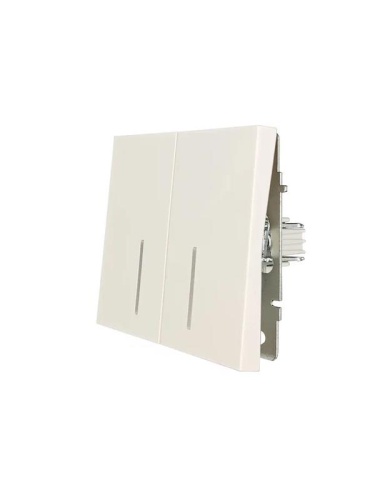 ZIMA Выключатель 2-ой с подсветкой слоновая кость безвинтовой зажим/клемма LEZARD | код 704-9088-112QC | LEZARD фото 2