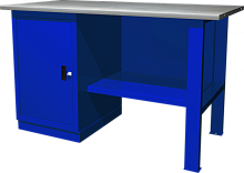 OWB1-10 Верстак с одной тумбой, тумба с 1 дверцей,1390х686х820 мм | код OWB1-10 | Ombra