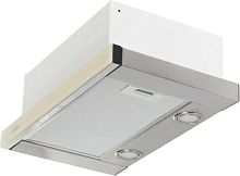 Вытяжка встраиваемая Elikor Интегра Glass 50Н-400-В2Д нержавеющая сталь/стекло бежевое управление: кнопочное (1 мотор) | код 1063901 | ELIKOR