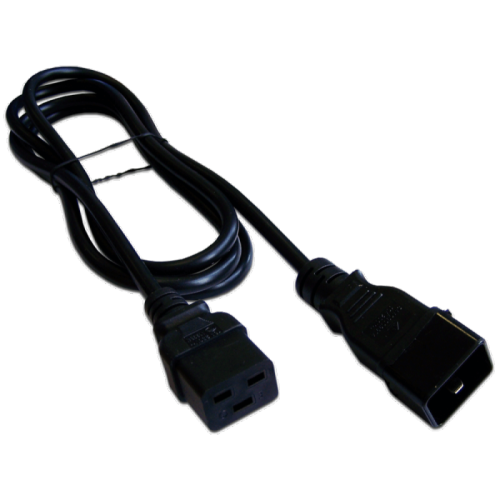 Шнур питания C19-C20, 3х1.5, 220В, 16А, черный, 5 метров | код LAN-PP19/20-5.0-BK | LANMASTER