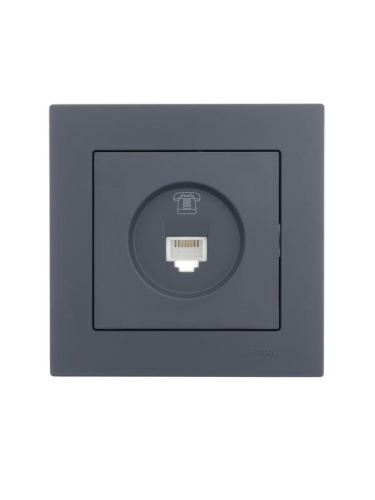 Розетка телефонная СП Vesna евро стандарт механизм графит LEZARD 742-3488-137 фото 4 Розетка телефонная СП Vesna евро стандарт механизм графит LEZARD 742-3488-137 фото 4