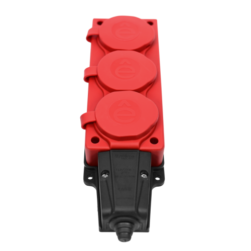 MultiSet Колодка 3х розетка 2К+З каучуковая 16А/250В IP44 Красная | код MST4123RD | Systeme Electric фото 2 MultiSet Колодка 3х розетка 2К+З каучуковая 16А/250В IP44 Красная | код MST4123RD | Systeme Electric фото 2
