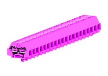 240349 Клемма TB проходная 2-2 с бок. подключ. с защелк. ножками, сеч.1.5мм2, розов., шт | код 240349 | SUPU