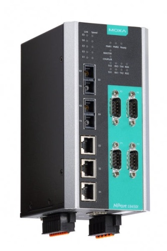 Асинхронный сервер NPort S9450I-2S-SC-HV-T 4-port Device Server,3Ethernet,2single SC FO Managed Switch,88-300 VDC/85-264 VAC,10/100M, t: -40/85 | код 00-06112691 | MOXA