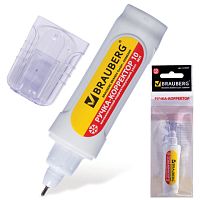 Ручка-корректор BRAUBERG, 10 мл, металлический наконечник, в упаковке с подвесом, 222059 | код 222059 | BRAUBERG