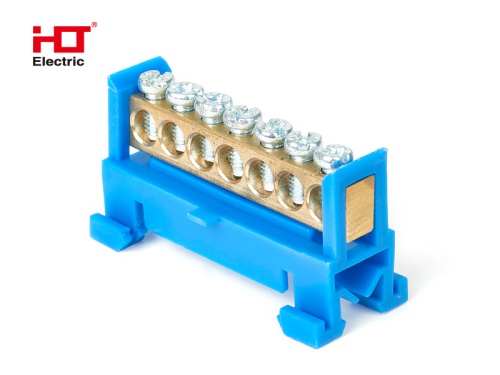 Шина N ноль на DIN-изол тип Стойка ШНИ-6х9-7-синий HLT | код 081-03-55 | HLT Шина N ноль на DIN-изол тип Стойка ШНИ-6х9-7-синий HLT | код 081-03-55 | HLT