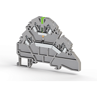 316 619, Клеммник 2-х ярусный пружинный, 2,5 мм.кв., с индикацией 110 VAC, (серый), YBK2,5-2 FLD 110VAC | код 0.0.0.3.16619 | KLEMSAN