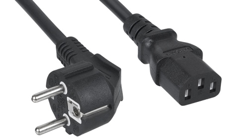 Cabeus PC-186-VDE-1.2M Кабель питания компьютера (Schuko+C13) (3x0.75). 1.2м | код 9014c | Cabeus