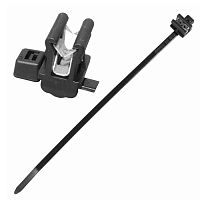 Кабельная стяжка с металлическим фиксатором RUICHI, 198х4.8 мм, размещение жгута поперечное ввверх, цвет черный | код 112675 | Ruichi