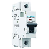 Автоматический выключатель HGD63-M 1PMBS0000C 00006 1 полюс, 6А, ток к.з. 6kA, хар-ка B (STANDARD) | код 13.04.000854 | HYUNDAI