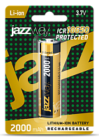 Аккумулятор JAZZway 18650 2000 мАч с защитой BL-1 в упаковке 1 шт | код .5012042 | Jazzway