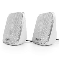 Акустич. система 2.0 Gembird SPK-100-W, белый, 6 Вт, регулятор громкости, USB-питание | код SPK-100-W | Gembird
