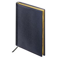 Ежедневник недатированный МАЛЫЙ ФОРМАТ (100х150 мм) А6, BRAUBERG Iguana, под кожу рептилий, 160 л., золотой срез, черный, 125104 | код 125104 | BRAUBERG