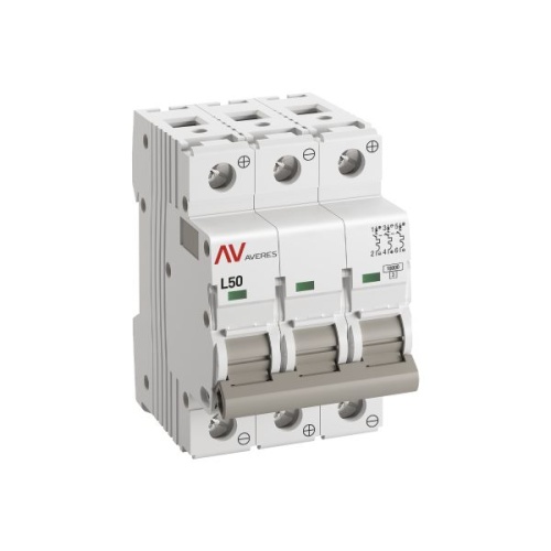 Выключатель автоматический AV-10 DC 3P 50A (L) 10kA EKF AVERES | код mcb10-DC-3-50L-av | EKF фото 3