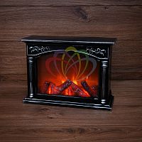 Камин светодиодный "Классика" с эффектом живого огня 33х12х24см батарейки 3хС (не в комплекте) | код 511-030 | Neon-Night