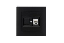 Розетка компьютерная CAT 5+гнездо Karea RIZZ STAR чер. Makel 88054035