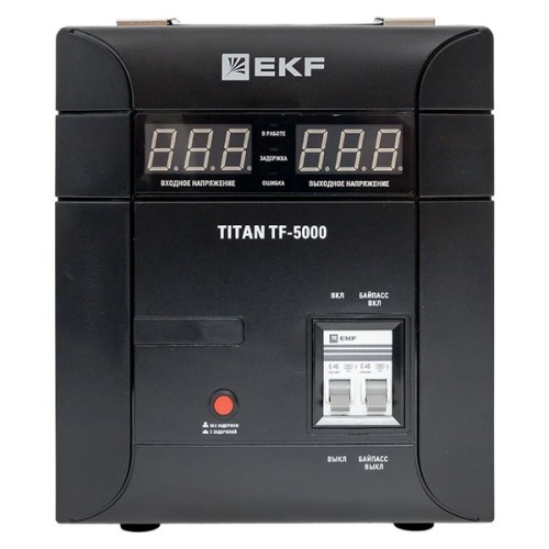 Стабилизатор напряжения электронный напольного исполнения TITAN -TF-5000 EKF | код stab-TF-5000 | EKF фото 3