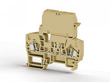 355 120, Клеммник пружинный с держ.предохр. (6,3х32), откид.картридж, на DIN-рейку, 4 мм.кв., (бежевый), YBK I | код 0.0.0.3.55120 | KLEMSAN