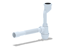 Сифон для писсуара АНИ c гибкой трубой 40х40/50 | код U0115 | АНИ пласт