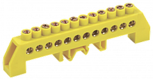 Шина PE земля комбинированный DIN-изолятор типа Стойка ШНИ-8х12-12-КС-Ж | код YNN10-812-12DP-K05 | IEK