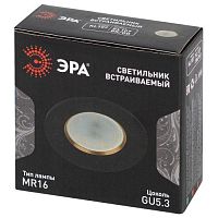 Светильник встраиваемый алюминиевый KL107 BK/GD MR16 GU5.3 черный золото | код Б0061097 | ЭРА