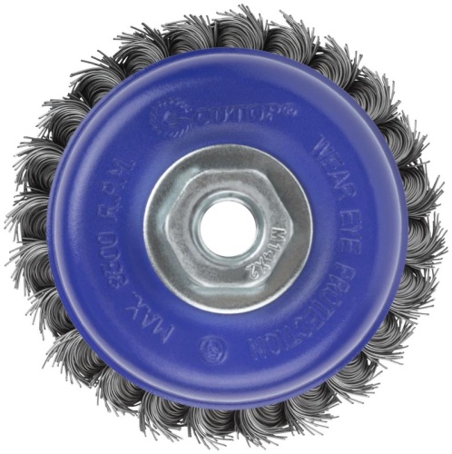 Щетка для УШМ, М14, Чашка, крученая витая проволока 0,5 мм, 100 мм, блистер, Profi | код 82-899 | FIT фото 6