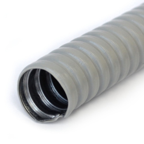 Металлорукав в ПВХ изоляции серый Р3-ЦП-НГ-18 (50м/уп) Промрукав | код PR04.0471 | ПРОМРУКАВ