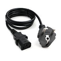 Кабель питания Cablexpert PC-186-1M, 1м, Schuko- C13, 6А, черный, с заземлением | код PC-186-1M | Cablexpert