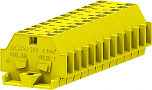 242305 Клемма TB проходная 1-1 с бок. подключ. с фиксирующим фланцем, желт., шт | код 242305 | SUPU