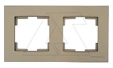 Rita - Рамка 2 поста, горизонтальный монтаж, антрацит | код 2220-800-1286 | Mutlusan