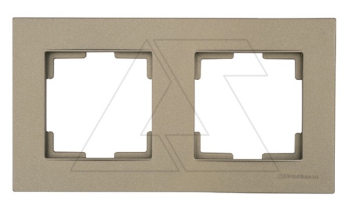 Rita - Рамка 2 поста, горизонтальный монтаж, антрацит | код 2220-800-1286 | Mutlusan