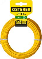 Леска для триммера витой квадрат 3.0 мм, 15 м | код 75020-3.0 | Steher