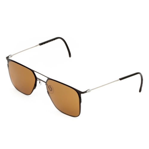 Черные солнцезащитные очки из титана с коричневыми линзами. Модель 12 | код TCSHAM55010002 | DKC Черные солнцезащитные очки из титана с коричневыми линзами. Модель 12 | код TCSHAM55010002 | DKC