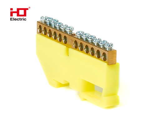 Шина N ноль на DIN-изол ШНИ-6х9-12-Д-желтый HLT | код 081-03-05| HLT Шина N ноль на DIN-изол ШНИ-6х9-12-Д-желтый HLT | код 081-03-05| HLT