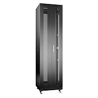 Cabeus ND-05C-47U60/120-BK Шкаф монтажный телекоммуникационный 19 напольный для распределительного и серверного оборудования 47U 600x1200x2277mm (ШхГхВ) передняя и задняя двойные перфорированные двери, ручки с замком, цвет черный (RAL 9004) | код 97