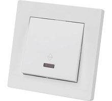 Выключатель на 2 направления 1 кл. с подсветкой 10А белый Сенеж TDM | код SQ1816-0017 | TDM