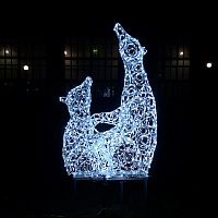 Декоративная 3D Медведь с медвежонком 230 м | код 501-574 | NEON-NIGHT