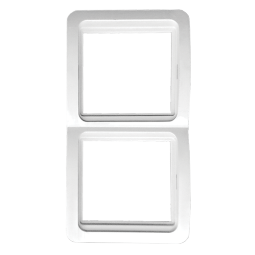 Лондон Рамка 2-местная вертикальная белая EKF | код EEM-V-302-10 | EKF