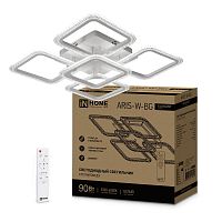 Светильник светодиодный ELEGANT ARIS-W-BG 90Вт 230В 3000-4000-6500К 7000лм 600х600х110мм ПУ бел. | код 4690612043258 | IN HOME