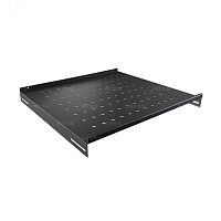 Полка стационарная 470х350мм, для напольных шкафов глубиной 600мм, нагрузка до 100кг, черный RAL 9005 | код NTSS-FS-H-600-BL | NTSS