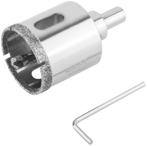 Коронка кольцевая по керамограниту, камню и кафелю алмазная с центровочным сверлом 40х67 мм | код 16218 | FIT фото 2