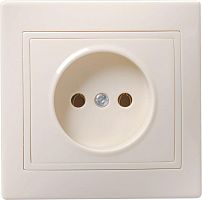Розетка КВАРТА, скрытый монтаж, кремовый | код. ERK13-K33-10-DM | IEK