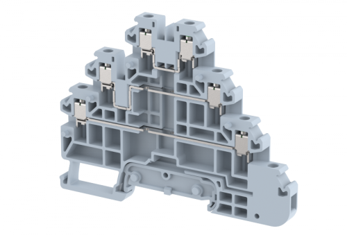 Клемма, проходная винтовая 2,5 мм2, с диодом, на 2 подключения, желтая TQ2.5+D-YELLOW | код 1202500024 | Elmex